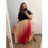 Šaty dlouhé maxi dlouhé krátký rukáv dámské nadrozměr (2XL/3XL/4XL ONE SIZE) ITALSKÁ MÓDA IMD23020E/DU