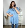 Košile prodloužená dlouhý rukáv dámské nadrozměr (XL/2XL/3XL ONE SIZE) ITALSKá MóDA IM323GESHA/DU (Velikost XL/2XL, Barva bílá)