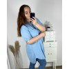 Košile prodloužená dlouhý rukáv dámské nadrozměr (XL/2XL/3XL ONE SIZE) ITALSKá MóDA IM323GESHA/DU (Velikost XL/2XL, Barva bílá)