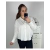 Košile elegantní dlouhý rukáv dámská (S-XL) ITALSKÁ MÓDA PMF24KIKA/DR (Velikost L, Barva bílá)