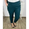 Kalhoty strečové dámské nadrozměr (2XL/3XL ONE SIZE) ITALSKá MóDA IM424127/DR (Velikost 2XL/3XL, Barva béžová)