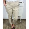 Kalhoty strečové dámské nadrozměr (2XL/3XL ONE SIZE) ITALSKá MóDA IM424127/DR (Velikost 2XL/3XL, Barva béžová)