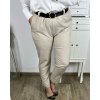 Kalhoty dlouhé s páskem dámské nadrozměr (XL/2XL/3XL ONE SIZE) ITALSKÁ MÓDA IMWCP24BELLA/DR (Velikost 2XL/3XL, Barva béžová)