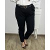 Kalhoty dlouhé s páskem dámské nadrozměr (XL/2XL/3XL ONE SIZE) ITALSKÁ MÓDA IMWCP24BELLA/DR (Velikost 2XL/3XL, Barva béžová)