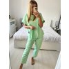 Souprava oversize kalhoty a tričko s dlouhým rukávem  dámská nadrozměr (M/L/XL ONE SIZE) ITALSKÁ MÓDA IMC24KIKA/DR (Velikost L/XL, Barva Černá)