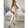 Souprava oversize kalhoty a tričko s dlouhým rukávem  dámská nadrozměr (M/L/XL ONE SIZE) ITALSKÁ MÓDA IMC24KIKA/DR (Velikost L/XL, Barva Černá)