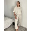 Souprava oversize kalhoty a tričko s dlouhým rukávem  dámská nadrozměr (M/L/XL ONE SIZE) ITALSKÁ MÓDA IMC24KIKA/DR (Velikost L/XL, Barva Černá)