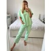 Souprava oversize kalhoty a tričko s dlouhým rukávem  dámská nadrozměr (M/L/XL ONE SIZE) ITALSKÁ MÓDA IMC24KIKA/DR (Velikost L/XL, Barva Černá)