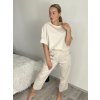 Souprava oversize kalhoty a tričko s dlouhým rukávem  dámská nadrozměr (M/L/XL ONE SIZE) ITALSKÁ MÓDA IMC24KIKA/DR (Velikost L/XL, Barva Černá)