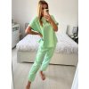 Souprava oversize kalhoty a tričko s dlouhým rukávem  dámská nadrozměr (M/L/XL ONE SIZE) ITALSKÁ MÓDA IMC24KIKA/DR (Velikost L/XL, Barva Černá)