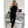 Souprava oversize kalhoty a tričko s dlouhým rukávem  dámská nadrozměr (M/L/XL ONE SIZE) ITALSKÁ MÓDA IMC24KIKA/DR (Velikost L/XL, Barva Černá)