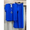 Souprava s řetízkem oversize kalhoty a tričko s krátkým rukávem  dámská nadrozměr (M/L/XL ONE SIZE) ITALSKÁ MÓDA IMC24KLAIDA/DR (Velikost L/XL, Barva Černá)
