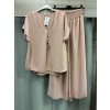 Souprava s řetízkem oversize kalhoty a tričko s krátkým rukávem  dámská nadrozměr (M/L/XL ONE SIZE) ITALSKÁ MÓDA IMC24KLAIDA/DR (Velikost L/XL, Barva Černá)
