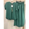 Souprava s řetízkem oversize kalhoty a tričko s krátkým rukávem  dámská nadrozměr (M/L/XL ONE SIZE) ITALSKÁ MÓDA IMC24KLAIDA/DR (Velikost L/XL, Barva Černá)