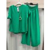 Souprava s řetízkem oversize kalhoty a tričko s krátkým rukávem  dámská nadrozměr (M/L/XL ONE SIZE) ITALSKÁ MÓDA IMC24KLAIDA/DR (Velikost L/XL, Barva Černá)