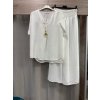 Souprava s řetízkem oversize kalhoty a tričko s krátkým rukávem  dámská nadrozměr (M/L/XL ONE SIZE) ITALSKÁ MÓDA IMC24KLAIDA/DR (Velikost L/XL, Barva Černá)