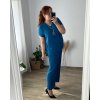 Souprava s řetízkem oversize kalhoty a tričko s krátkým rukávem  dámská nadrozměr (M/L/XL ONE SIZE) ITALSKÁ MÓDA IMC24KLAIDA/DR (Velikost L/XL, Barva Černá)