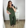 Souprava s řetízkem oversize kalhoty a tričko s krátkým rukávem  dámská nadrozměr (M/L/XL ONE SIZE) ITALSKÁ MÓDA IMC24KLAIDA/DR (Velikost L/XL, Barva Černá)