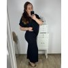 Souprava s řetízkem oversize kalhoty a tričko s krátkým rukávem  dámská nadrozměr (M/L/XL ONE SIZE) ITALSKÁ MÓDA IMC24KESY/DR (Velikost L/XL, Barva Černá)