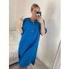 Tunika prodloužená košilová dlouhý rukáv mušelín dámské nadrozměr (XL/2XL ONE SIZE) ITALSKÁ MÓDA IMC24008/DR (Velikost XL/2XL, Barva bílá)