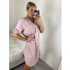 Tunika prodloužená košilová dlouhý rukáv mušelín dámské nadrozměr (XL/2XL ONE SIZE) ITALSKÁ MÓDA IMC24008/DR (Velikost XL/2XL, Barva bílá)