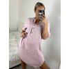 Tunika prodloužená košilová dlouhý rukáv mušelín dámské nadrozměr (XL/2XL ONE SIZE) ITALSKÁ MÓDA IMC24008/DR (Velikost XL/2XL, Barva bílá)