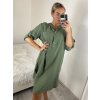 Tunika prodloužená košilová dlouhý rukáv mušelín dámské nadrozměr (XL/2XL ONE SIZE) ITALSKÁ MÓDA IMC24008/DR (Velikost XL/2XL, Barva bílá)