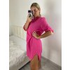 Tunika prodloužená košilová dlouhý rukáv mušelín dámské nadrozměr (XL/2XL ONE SIZE) ITALSKÁ MÓDA IMC24008/DR (Velikost XL/2XL, Barva bílá)