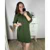 Šaty košilové dlouhý rukáv dámské nadrozměr (2XL/3XL ONE SIZE) ITALSKÁ MÓDA IMC240051/DR (Velikost 2XL/3XL, Barva Černá)