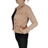 Bunda riflová jeans dámská (S-2XL) VOGGO VOG24V2745-5/DUR (Velikost L, Barva růžová)