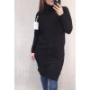 Šaty úpletové s rolákem dlouhý rukáv dámské (XL/2XL ONE SIZE) ITALSKÁ MÓDA IM4212748/DR