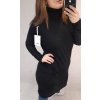 Šaty úpletové s rolákem dlouhý rukáv dámské (XL/2XL ONE SIZE) ITALSKÁ MÓDA IM4212748/DR
