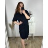 Šaty košilové dlouhý rukáv dámské nadrozměr (XL/2XL/3XL ONE SIZE) ITALSKÁ MÓDA IMC24OLGA/DR (Velikost XL/2XL, Barva Černá)