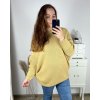 Svetr prodloužený netopýří dlouhý rukáv dámský nadrozměr  (3XL/4XL/5XL ONE SIZE) ITALSKá MODA IMC22747/DR (Velikost 4XL/5XL, Barva béžová)