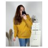 Svetr prodloužený netopýří dlouhý rukáv dámský nadrozměr  (3XL/4XL/5XL ONE SIZE) ITALSKá MODA IMC22747/DR (Velikost 4XL/5XL, Barva béžová)