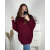 Svetr prodloužený netopýří dlouhý rukáv dámský nadrozměr  (3XL/4XL/5XL ONE SIZE) ITALSKá MODA IMC22747/DR (Velikost 4XL/5XL, Barva béžová)