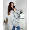 Svetr prodloužený netopýří dlouhý rukáv dámský nadrozměr  (3XL/4XL/5XL ONE SIZE) ITALSKá MODA IMC22747/DR (Velikost 4XL/5XL, Barva béžová)