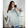 Svetr prodloužený netopýří dlouhý rukáv dámský nadrozměr  (3XL/4XL/5XL ONE SIZE) ITALSKá MODA IMC22747/DR (Velikost 4XL/5XL, Barva béžová)