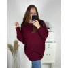 Svetr prodloužený netopýří dlouhý rukáv dámský nadrozměr  (3XL/4XL/5XL ONE SIZE) ITALSKá MODA IMC22747/DR (Velikost 4XL/5XL, Barva béžová)