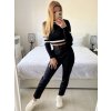 Kalhoty dlouhé s páskem dámské (S-XL) ITALSKÁ MÓDA DDS24A316N/DUR (Velikost L, Barva Černá)