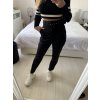 Kalhoty dlouhé s páskem dámské (S-XL) ITALSKÁ MÓDA DDS24A316N/DUR (Velikost L, Barva Černá)