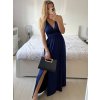 Šaty dlouhé společenské na ramínka dámské (S/M ONE SIZE) ITALSKÁ MÓDA IMPSH245192/DU (Velikost S/M/L, Barva béžová)