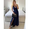 Šaty dlouhé společenské na ramínka dámské (S/M ONE SIZE) ITALSKÁ MÓDA IMPSH245192/DU (Velikost S/M/L, Barva béžová)