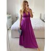 Šaty dlouhé společenské na ramínka dámské (S/M ONE SIZE) ITALSKÁ MÓDA IMPSH245192/DU (Velikost S/M/L, Barva béžová)