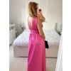 Šaty dlouhé společenské na ramínka dámské (S/M ONE SIZE) ITALSKÁ MÓDA IMPSH245192/DU (Velikost S/M/L, Barva béžová)