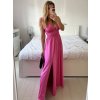 Šaty dlouhé společenské na ramínka dámské (S/M ONE SIZE) ITALSKÁ MÓDA IMPSH245192/DU (Velikost S/M/L, Barva béžová)