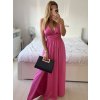 Šaty dlouhé společenské na ramínka dámské (S/M ONE SIZE) ITALSKÁ MÓDA IMPSH245192/DU (Velikost S/M/L, Barva béžová)