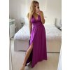 Šaty dlouhé společenské na ramínka dámské (S/M ONE SIZE) ITALSKÁ MÓDA IMPSH245192/DU (Velikost S/M/L, Barva béžová)