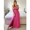 Šaty dlouhé společenské na ramínka dámské (S/M ONE SIZE) ITALSKÁ MÓDA IMPSH245192/DU (Velikost S/M/L, Barva béžová)