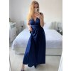 Šaty dlouhé společenské na ramínka dámské (S/M ONE SIZE) ITALSKÁ MÓDA IMPSH245192/DU (Velikost S/M/L, Barva béžová)